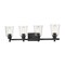 Z-Lite Bohin 4 Light Vanity, Matte Black And Clear Seedy 464-4V-MB - alternate 1